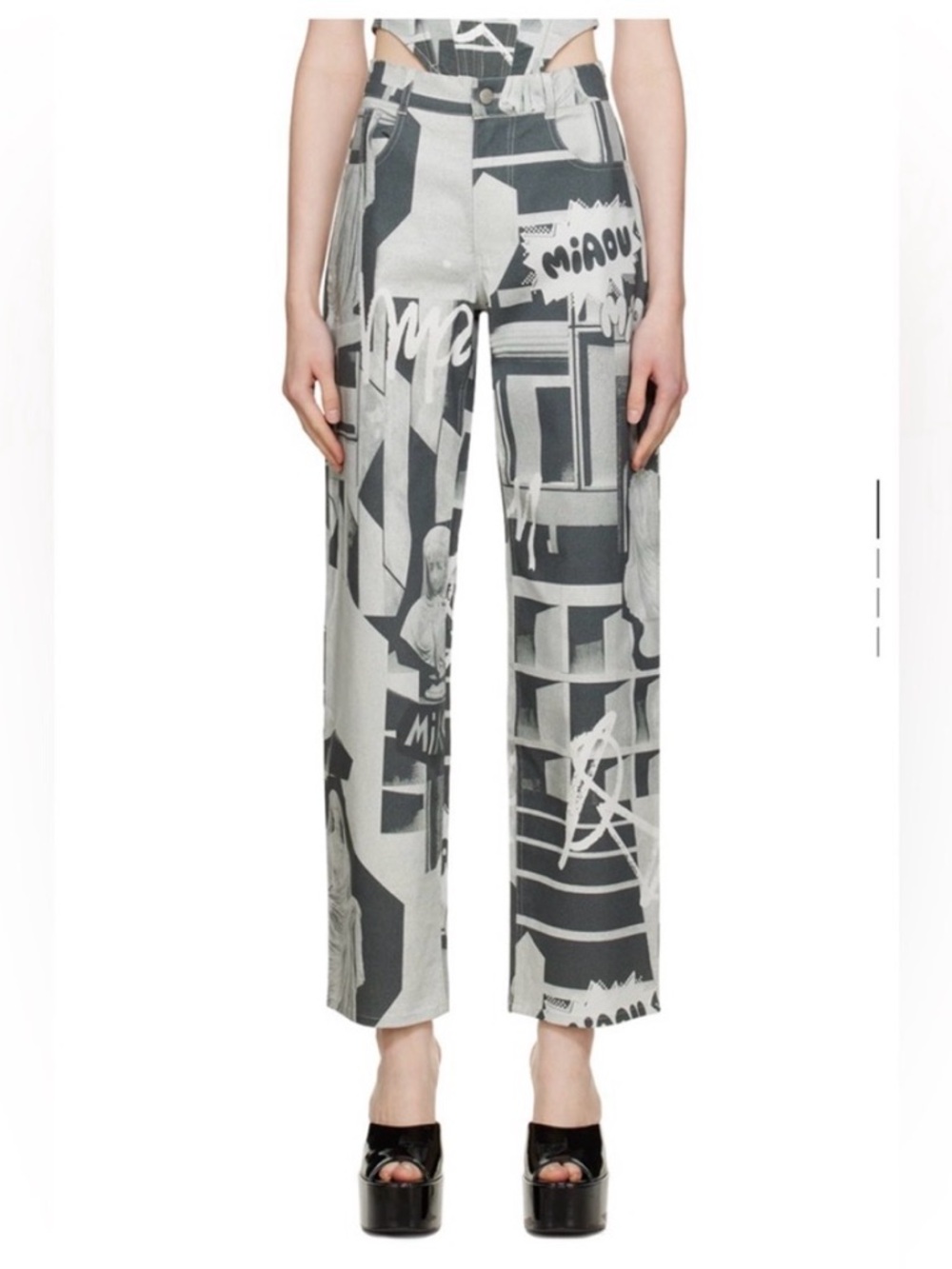 Miaou Fargo Pants Black & White